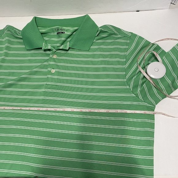 Walter Hagen Polo Shirt Short Sleeve Mens Size XL Green Striped Golf Logo - Picture 4 of 7